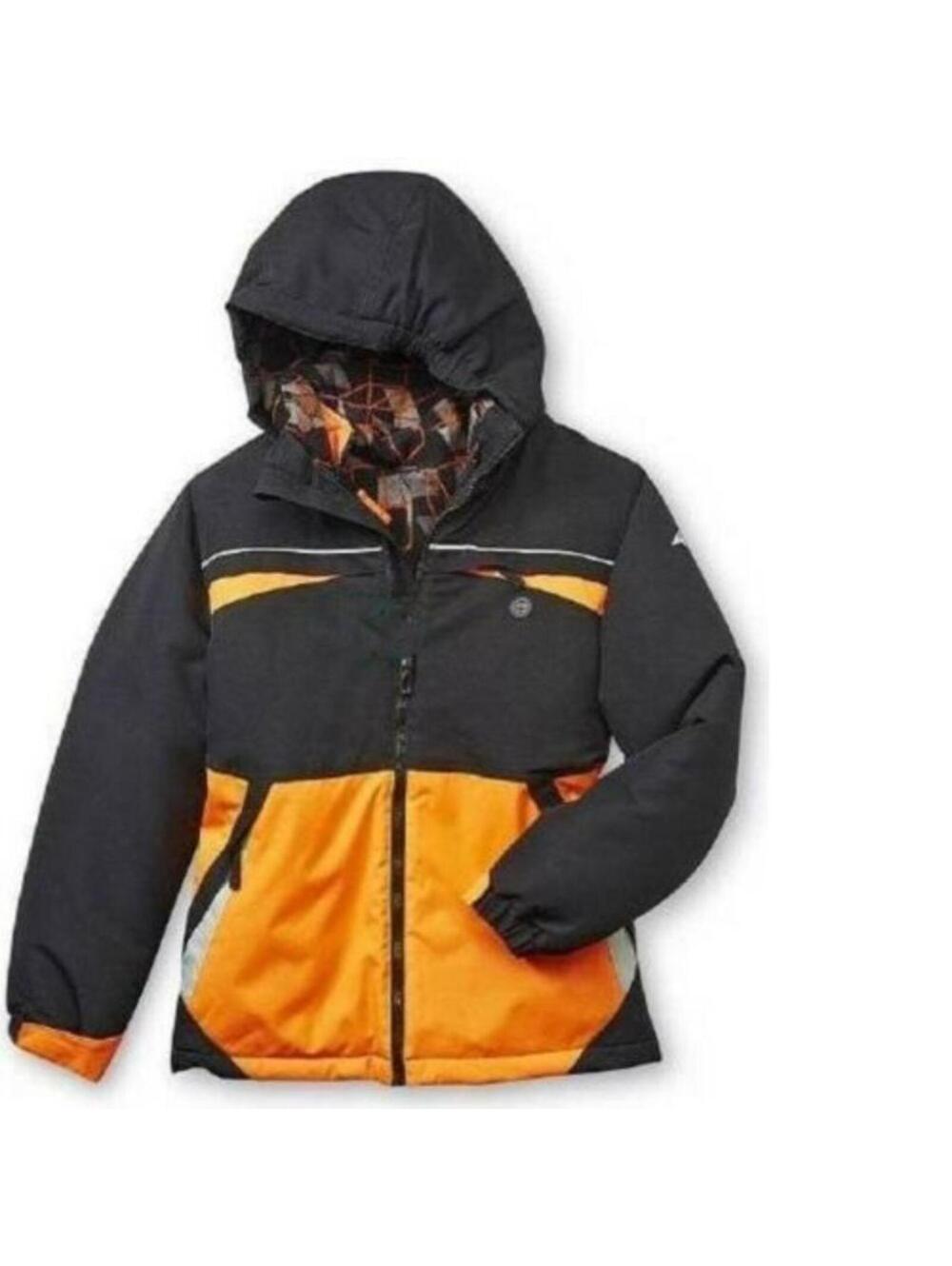 Boys All Weather Jacket 4/5 Black Orange 4 in 1 Winter Spring Fall Athletech